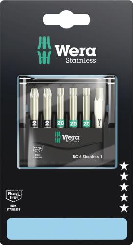 Wera Tool 5073634001 Bit-Check 6 Stainless 1 SB, 6 pieces