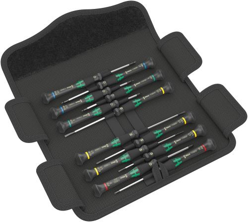 Wera Tool 5073675001 Kraftform Micro 12 Universal 1 screwdriver set for electronic applications, 12 pieces