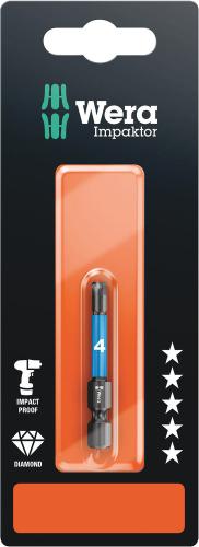 Wera Tool 5073944001 840/4 IMP DC Impaktor bits SB, 4 x 50 mm