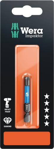 Wera Tool 5073945001 840/4 IMP DC Impaktor bits SB, 5 x 50 mm