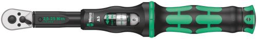 Wera Tool 5075604001 Click-Torque A 5 torque wrench with reversible ratchet, 2.5-25 Nm, 1/4" x 2.5-25 Nm