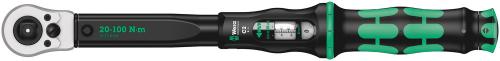 Wera Tool 5075625001 Click-Torque C 2 Push R/L adjustable torque wrench for clockwise and anti-clockwise torque-control, 20-100 Nm, 1/2" x 20-100 Nm