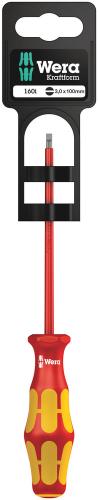 Wera Tool 5100001001 160 i SB VDE Insulated screwdriver for slotted screws, 0.5 x 3 x 100 mm