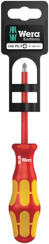 Wera Tool 5100021001 165 i PZ/S SB VDE Insulated screwdriver for PlusMinus screws (Pozidriv/slotted), # 1 x 80 mm