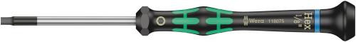 Wera Tool 5118075001 2054 Screwdriver for hexagon socket screws for electronic applications, 1/8" x 60 mm