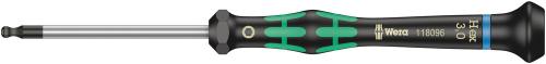 Wera Tool 5118096001 2052 Ball end hexagon screwdriver for electronic applications, 3 x 60 mm