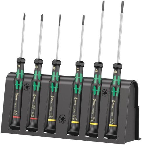 Wera Tool 5118150001 2035/6 A Screwdriver set and rack for electronic applications, 6 pieces