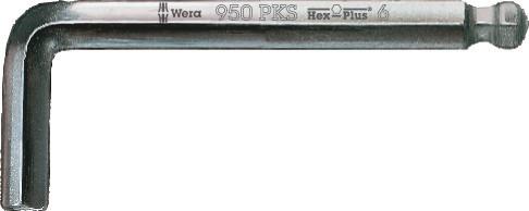 Wera Tool 5133156001 950 PKS L-key, metric, chrome-plated, 6 x 100 mm
