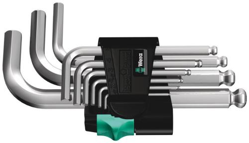 Wera Tool 5133163001 950/9 Hex-Plus 3 L-key set, metric, chrome-plated, 9 pieces