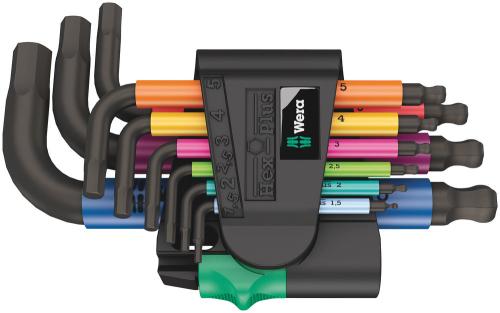 Wera Tool 5133164001 950/9 Hex-Plus Multicolour 2 L-key set, metric, BlackLaser, 9 pieces