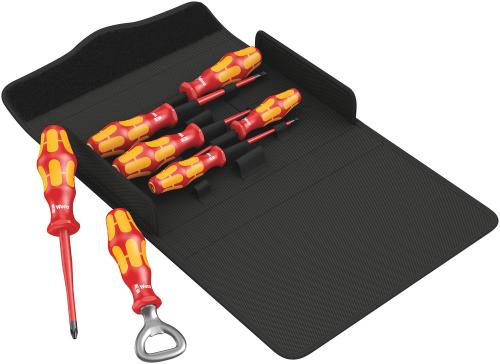Wera Tool 5136022001 Kraftform 100 iS/7 set 2 Screwdriver set Kraftform Plus series 100. Partly with reduced blade diameter, 7 pieces