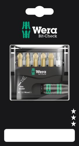 Wera Tool 5136390001 Bit-Check 12 Wood 1 SB, 12 pieces