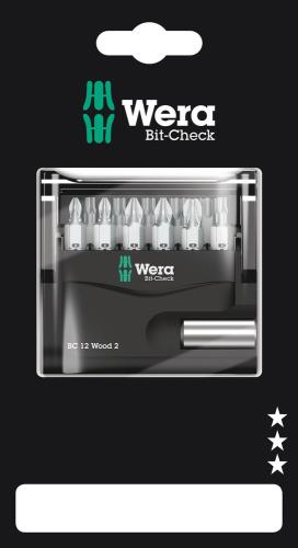 Wera Tool 5136391001 Bit-Check 12 Wood 2 SB, 12 pieces