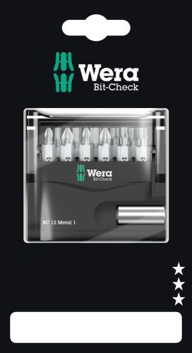 Wera Tool 5136393001 Bit-Check 12 Metal 1 SB, 12 pieces