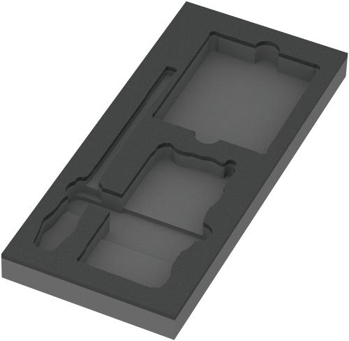 Wera Tool 5137350001 9850 Foam insert Kraftform Kompakt and Tool-Check PLUS set 1, empty, 172 x 30 x 392 mm