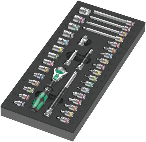 Wera Tool 5150110001 9720 Foam insert 8000 A Zyklop 1/4" ratchet set 1, 37 pieces