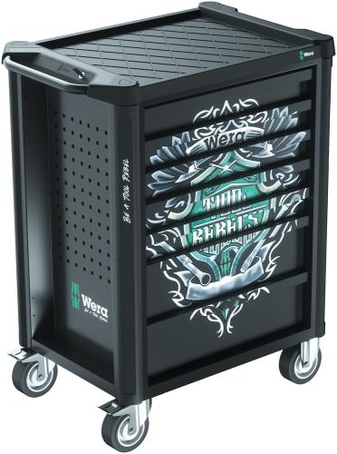 Wera Tool 5150130001 9700 Tool Rebel Roller Cabinet 1, 78 pieces