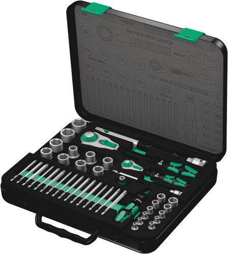 Wera Tool 5160785001 8100 SA/SC 2 Zyklop Speed Ratchet Set, 1/4" drive and 1/2" drive, metric, 43 pieces