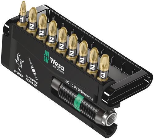 Wera Tool 5347153001 Bit-Check 10 PZ BiTorsion 2, 10 pieces