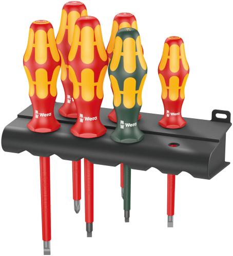 Wera Tool 5347777001 160 i/168 i/6 Rack Screwdriver set Kraftform Plus Series 100, and rack, 6 pieces