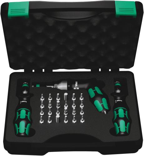 Wera Tool 5350451001 7445/46/47 Kraftform torque screwdriver set 2.5-55.0 in.lbs., 27 pieces