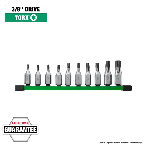 10PC 3/8DR TORX BIT SOCKET SET