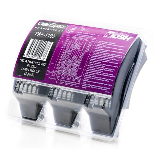 CLEANSPACE PARTICULATE FILTER HEPA LOW PROFILE (PK 3) NIOSH