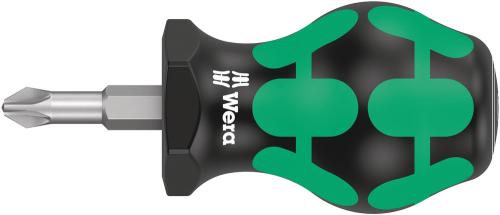 Wera Tool 5008854001 355 PZ Pozidriv-head Stubby/carburetor screwdriver, PZ 2 x 25 mm