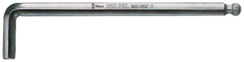 Wera Tool 5022062001 950 PKL L-key, metric, chrome-plated, 6 x 180 mm