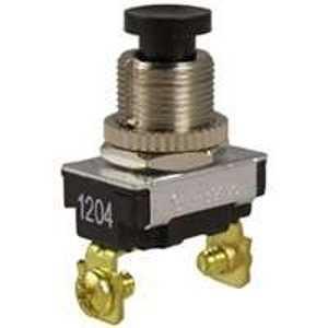 Gardner Bender GSW-22 Pushbutton Switch, 6/3 A, 120/240 V, SPST, Screw Terminal, Chrome