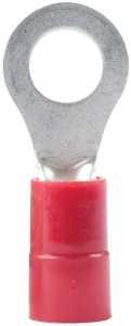 Gardner Bender 20-102 Ring Terminal, 600 V, 22 to 18 AWG Wire, #8 to 10 Stud, Vinyl Insulation, Copper Contact, Red