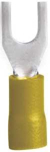 Gardner Bender 20-116 Spade Terminal, 600 V, 12 to 10 AWG Wire, #8 to 10 Stud, Yellow 14pk