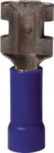 Gardner Bender 20-143F Disconnect Terminal, 600 V, 16 to 14 AWG Wire, 1/4 in Stud, Vinyl Insulation, Blue, 20/PK