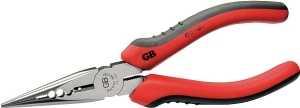 Gardner Bender GS-385 Long Nose Plier, 6-3/4 in OAL, 1-1/2 in Cutting Capacity, Red Handle, Cushioned Handle, 1/4 in W Tip