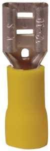 Gardner Bender 10-145F Disconnect Terminal, 600 V, 12 to 10 AWG Wire, 1/4 in Stud, Vinyl Insulation, Yellow, 100/PK