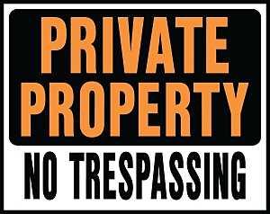 Hy-Ko Hy-Glo Series SP-106 Identification Sign, Rectangular, PRIVATE PROPERTY NO TRESPASSING, Fluorescent Orange Legend