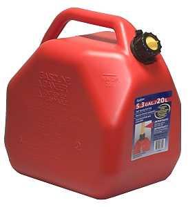 Scepter 07622 Gas Can, 5.3 gal Capacity, Polyethylene, Red