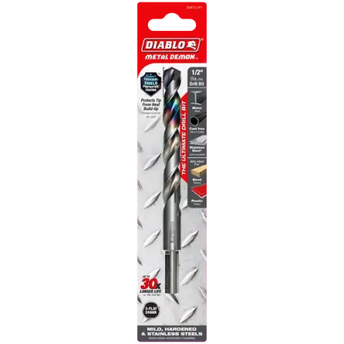 1/2" Metal Demon Drill Bit for Mild, Hardened and Stainless Steels
