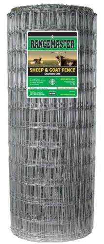 Rangemaster 6965 Sheep and Goat Fence, 330 ft L, 48 in H, 4 x 4 in Mesh, 12.5 Gauge, Zinc