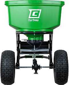 Chapin 8620B Tow Behind Spreader, 150 lb Hopper, Steel Frame, Polyester Hopper, Pneumatic Wheel