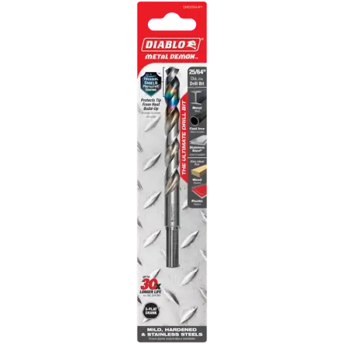 25/64" Metal Demon Drill Bit for Mild, Hardened and Stainless Steels