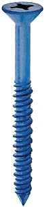 Cobra Anchors 626W Screw, 3/16 in Thread, 4 in L, Flat Head, Phillips, Robertson Drive, Steel, 10 PK