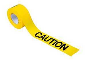 CH Hanson 16000 Barricade Safety Tape, 1000 ft L, 3 in W, Black/Yellow