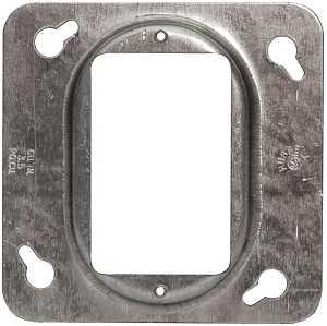 Hubbell 52C13BAR Box Cover, 4 in L, 4 in W, Square, Metal, Silver, Galvanized