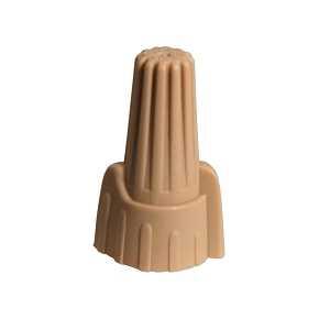 Hubbell HWCM1C10 Winged Wire Connector, 18 to 10 AWG Wire, Thermoplastic Housing Material, Tan 10pk