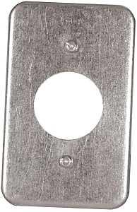 Hubbell 11C3BAR Utility Box Cover, 1.4 in Dia, 4 in L, 2-1/2 in W, Metal