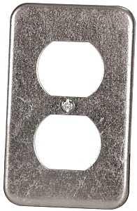 Hubbell 11C1BAR Utility Box Cover, 4 in L, 2-1/2 in W, Metal