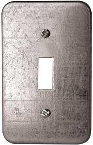 Hubbell 11C5BAR Utility Box Cover, 4 in L, 2-1/2 in W, Metal