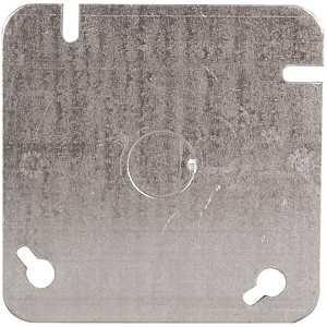 Hubbell 52C6BAR Box Cover, 4 in L, 4 in W, Square, Metal, Gray
