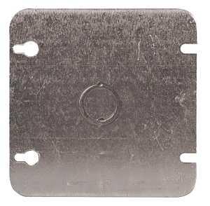 Tradeselect 72C6KBAR Box Cover, 4-11/16 in L, 4-11/16 in W, Square, Metal